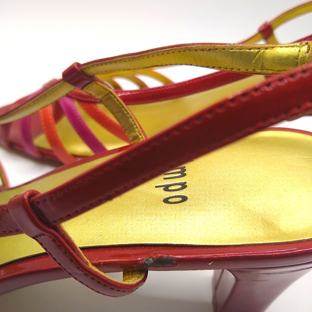 Impo Maria Tri-Colored Strappy Patin Leather Sandal - Picture 12 of 13